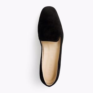 J. Crew Black Suede Smoking Slippers Like New